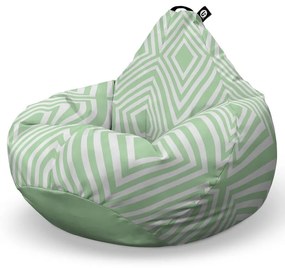 Fotoliu Puf Bean Bag tip Para L, Diamond, Green