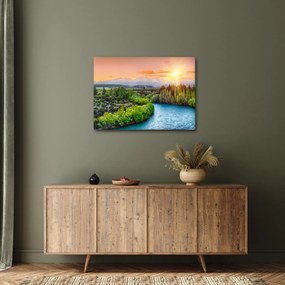 Tablou - Pădure peisaj montan (70x50 cm)