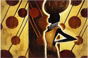 Tablou cu pictură artistică străveche (90x60 cm)