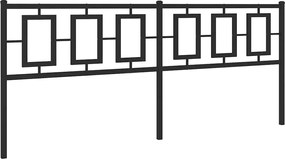 vidaXL Tăblie de pat de schimb metalică, negru, 200 cm