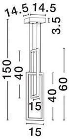 Lustra suspendata LED design modern Alis