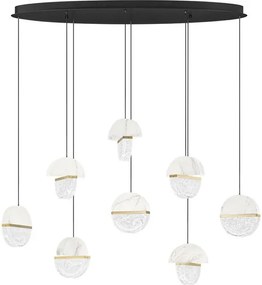 Lustra decorativa cu 8 pendule LED 2700K DORIN