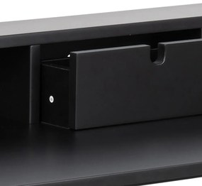 Birou cu raft si sertar DURANGO 100x55 cm, negru