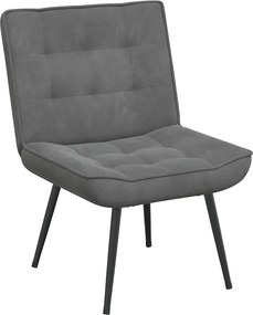 vidaXL Scaun de relaxare gri închis 64x74x84 cm catifea