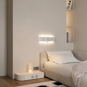 Brilagi-LED Aplica de perete cu spot și port USB NOCTIS, LED/3W/230V+LED/9W, albă