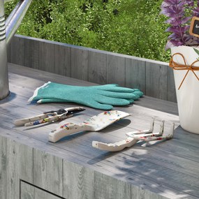 Outsunny Set de unelte de grădinărit 3 piese din aluminiu cu foarfecă, lopată de grădină, greblă manuală, ideal pentru tăiere | Aosom Romania