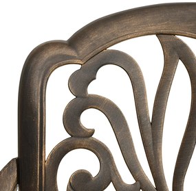 Set mobilier bistro, 3 piese, bronz, aluminiu turnat Bronz, 3