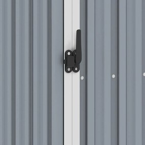 Sopron de gradina lemne de foc, gri, 245x98x159 cm otel zincat Gri