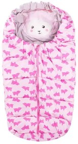 Sac de dormit pentru copii, bebelusi, roz, 80x45/40 cm, Springos