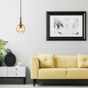 Lustră pe cablu ROLLO 1xE14/5W/230V auriu/bej fumuriu