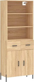 vidaXL Dulap înalt, stejar sonoma, 69,5x34x180 cm, lemn compozit