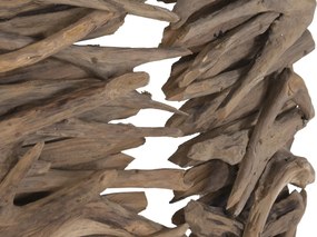 Aplică de perete din rădăcină de tec reciclat, maro, cu LED, finisaj natural, 140 x 49 x 10 cm, „Laon”