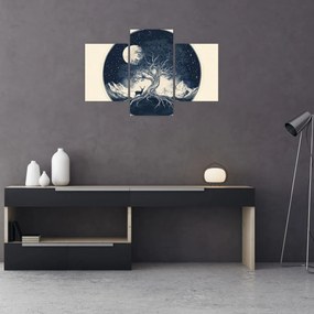 Tablou – Arbore magic cu cerb I. (90x60 cm)