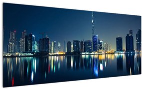 Tablou cu orașul nocturn (120x50 cm)