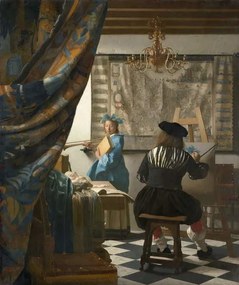 Jan (1632-75) Vermeer - Artă imprimată The Artist's Studio, c.1665-66, (35 x 40 cm)
