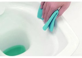 Set vas WC suspendat Cersanit, Carina, cu capac duroplast soft-close, Clean On