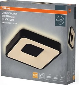Osram - Plafonieră LED dimabilă ORBIS PIANA LED/16W/230V 29x29 cm neagră