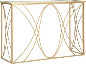 Consola Exy, Mauro Ferretti, 120x40x80 cm, fier, auriu/argintiu