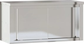 vidaXL Dulap bucătărie de perete cu uși glisante, oțel inoxidabil
