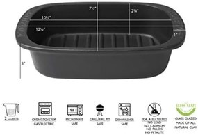 Forma Vas Cuptor Romertopf Vulcano Neagra Cuptor ( Mare 4-6 persoane)