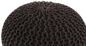 Pouf tricotat bumbac Culoare Maro, TAMAN TYP 2