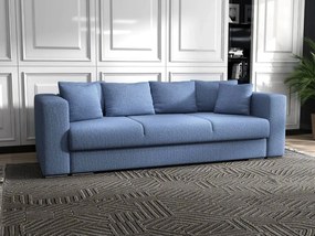 Canapea extensibilă dumonde cu ladă de depozitare si sezut confortabil din spuma high-density, Gloria Enjoy Blue 240x100 cm