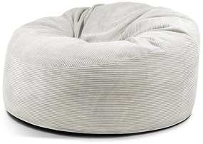 Fotoliu bean bag crem cu tapițerie din catifea reiată Om 135 – SLOWDOWN