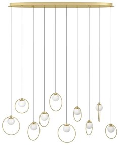 Lustră LED dimabilă pe cablu Eglo 390347 PORTOCOLOM 10xLED/3W/230V auriu