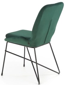 Scaun de catifea verde inchis LASE 454