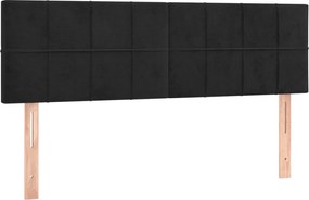 vidaXL Tăblii de pat, negru, 144x5x78/88 cm, catifea
