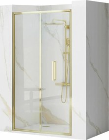 Paravan de dus tip Walk-in Rea Rapid Fold 100x195 cm profil auriu