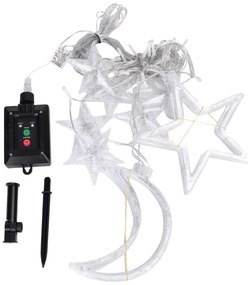 Aigostar - Ghirlandă LED solară de Crăciun 120xLED/8 funcții 3x0,6m 500 mAh IP65 alb rece