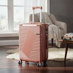 TraveLux Urban XVII set valiză rulantă aur roz