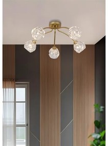 Searchlight 11525-5GO - Lustră aplicată ASTRAL 5xG9/33W/230V, aurie