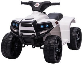 ATV electric pentru copii HOMCOM, lumini si claxon, negru/alb | Aosom Romania