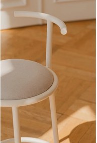 Scaun de bar bej din metal (înălțime șezut 68 cm) Hogo – noo.ma