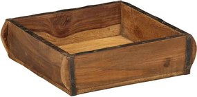 vidaXL Tavă cu depozitare Maro 29 x 31 x 10 cm Lemn recuperat masiv