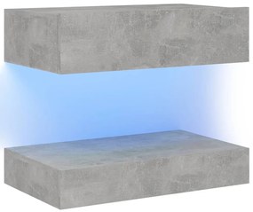 Noptiera, gri beton, 60x35 cm, PAL 1, Gri beton