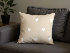Fata de perna din bumbac amestec HEARTILO POLY 45x45 cm, bej