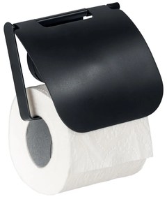 Suport de perete pentru hârtie igienică Wenko Static-Loc® Plus, negru