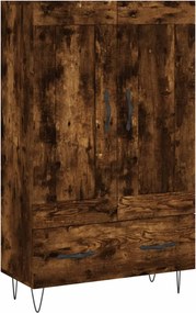 vidaXL Dulap înalt, stejar afumat, 69,5x31x115 cm, lemn prelucrat