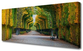 Tablou pe panza canvas Parcul de toamnă Grădină Natura Verde Galben