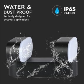LED lampă flexibilă de perete exterior 2xLED/12W/230V IP65 negru