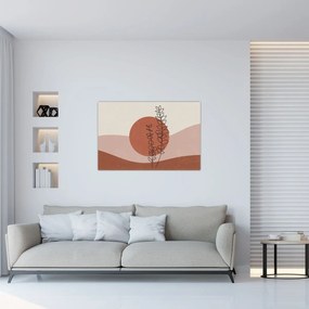 Tablou - Boho frunze N⁰1 (90x60 cm)