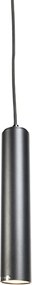 Lampă suspendată inteligentă de design neagră, incl. sursă de lumină WiFi GU10 - Tuba Small