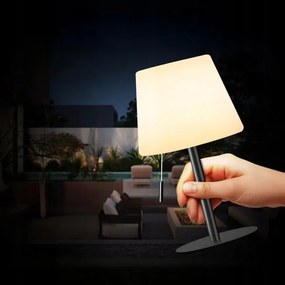 Lampă solară LED reglabilă LED/2W/5V USB 1200 mAh IP44 alb/negru