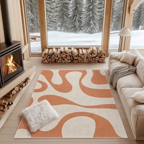 Covor portocaliu lavabil 60x100 cm Caramel Latte – Mila Home