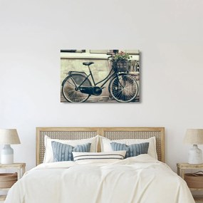 Tablou - Bicicleta de epocă cu flori (90x60 cm)