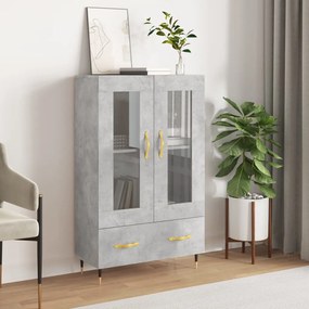 vidaXL Dulap înalt, gri beton, 69,5x31x115 cm, lemn prelucrat