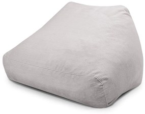 Fotoliu bean bag gri deschis cu tapițerie din catifea reiată Sofa Snug – SLOWDOWN